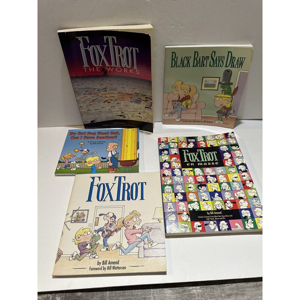 Lot of 5 Foxtrot Books one book signed autographed By Bill Amend RARE fox trot